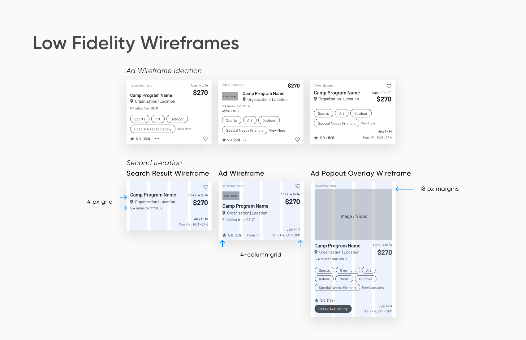 Lofi Wireframes