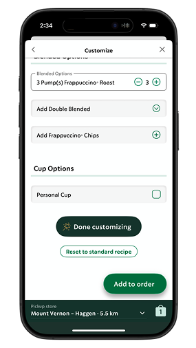Current customize screen 2